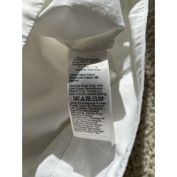 Madewell $98 Womens Short Sleeve Poplin Lace Up Top in White Size S #NW070 - Picture 8 of 12